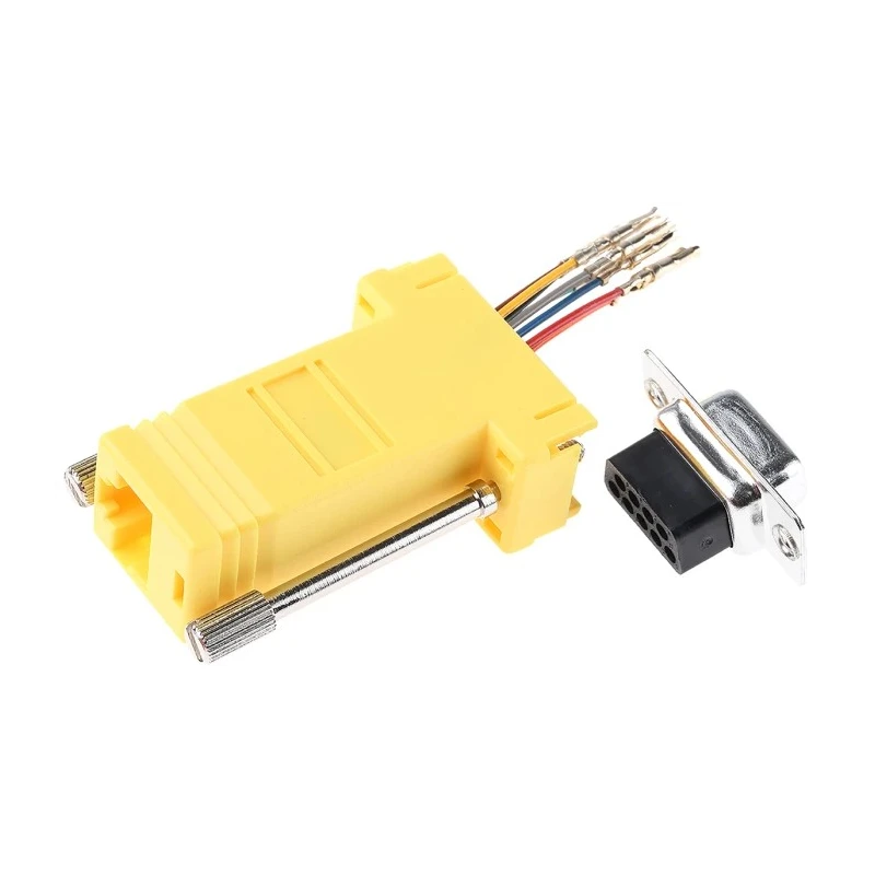 RS PRO D-Sub Adapter 9-Way D-Sub Female to Female RJ45 Female 16mm Length 314-8234