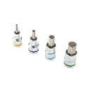 Wera 9-Piece 1/2 in Hexagon Socket Set, Chrome Molybdenum Steel, 60mm Length 05004201001