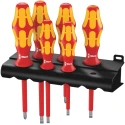 Wera Phillips Slotted Insulated Screwdriver Set, 6-Piece, VDE 1000 V, Kraftform Plus Series 100 05006145001