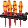 Wera Phillips Slotted Insulated Screwdriver Set, 6-Piece, VDE 1000 V, Kraftform Plus Series 100 05006145001