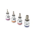 Wera 9-Piece 1/2 in Torx Socket Set Drive Size 1/2 in Square Drive 9 Pieces Overall Length 60mm 05004202001