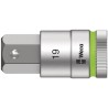 Wera 1/2 in Drive 19 mm Bit Hex Socket Chrome Vanadium Steel, 23mm Overall Length 05003829001
