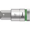 Wera 1/2 in Drive 17 mm Hexagon Hex Socket, Chrome Vanadium Steel, 23mm Overall Length 05003828001