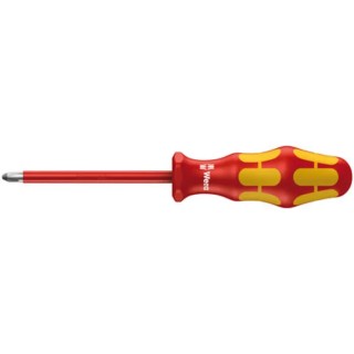 Wera Insulated Screwdriver PZ3 Tip 150 mm Blade VDE 1000V Approved 262mm Overall 05006166001