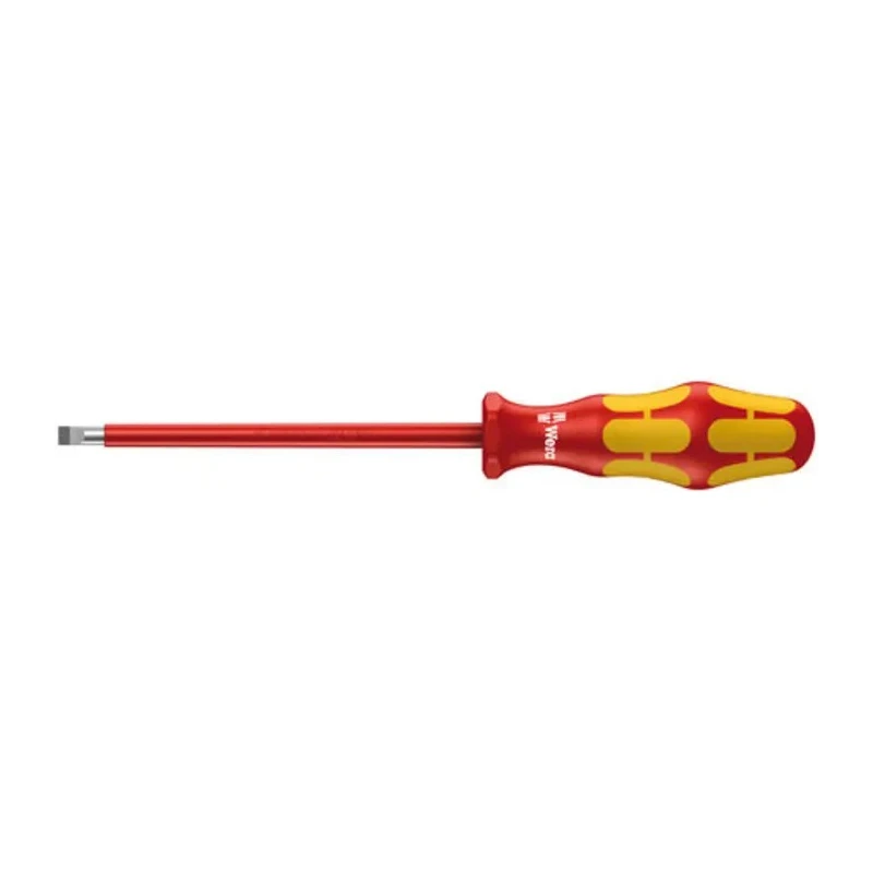 Wera Insulated Screwdriver 175 mm Blade Chrome Plated Stainless Steel VDE 1000V Approved Ergonomic Grip 287mm 05006130001