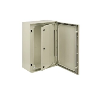 Schneider Electric PanelSeT Series Lockable Fibreglass Reinforced Polyester RAL 7035 Single Door for Use with NSYPAP64G
