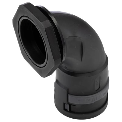 PMA Cable Conduit Fitting Black Polyamide 6, 36 mm Nominal Size, PG36 Thread, IP66 Rated BVBD-P366GT
