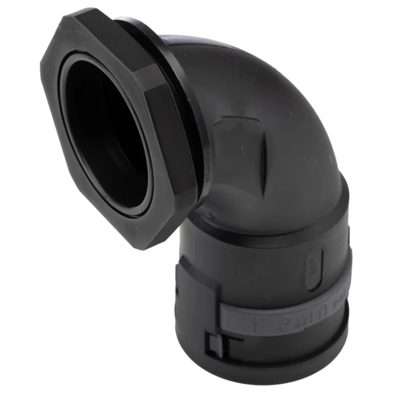 PMA Cable Conduit Fitting Black Polyamide 6, 36 mm Nominal Size, PG36 Thread, IP66 Rated BVBD-P366GT