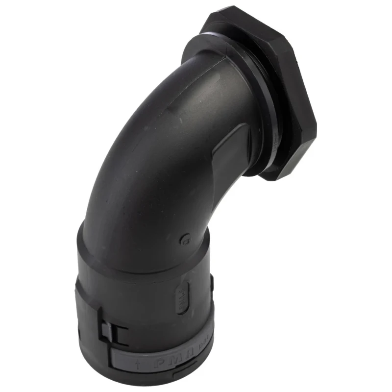 PMA Cable Conduit Fitting Black Polyamide 6, 36 mm Nominal Size, PG36 Thread, IP66 Rated BVBD-P366GT