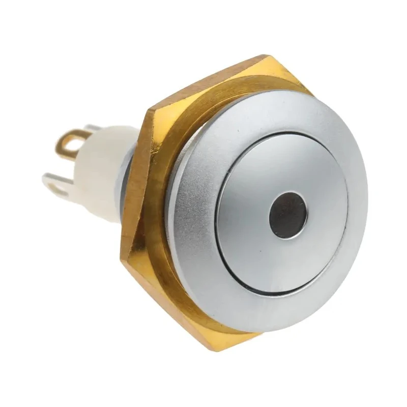ITW Switches 57 Series Illuminated Miniature Push Button Switch, Momentary, Panel Mount, 14.75 mm Cutout, SPST 57-112R
