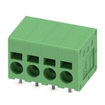 Phoenix Contact SPT 2.5/4-H-5.0 Series Straight Wave Soldering Mount PCB Terminal Block, 4 Contacts, 5 mm Pitch 1990999