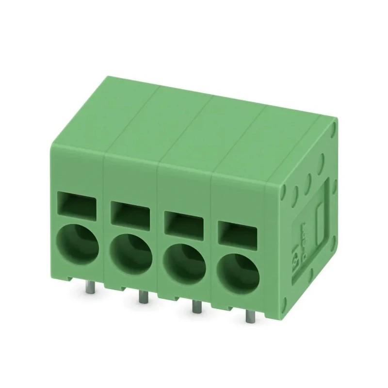 Phoenix Contact SPT 2.5/4-H-5.0 Series Straight Wave Soldering Mount PCB Terminal Block, 4 Contacts, 5 mm Pitch 1990999