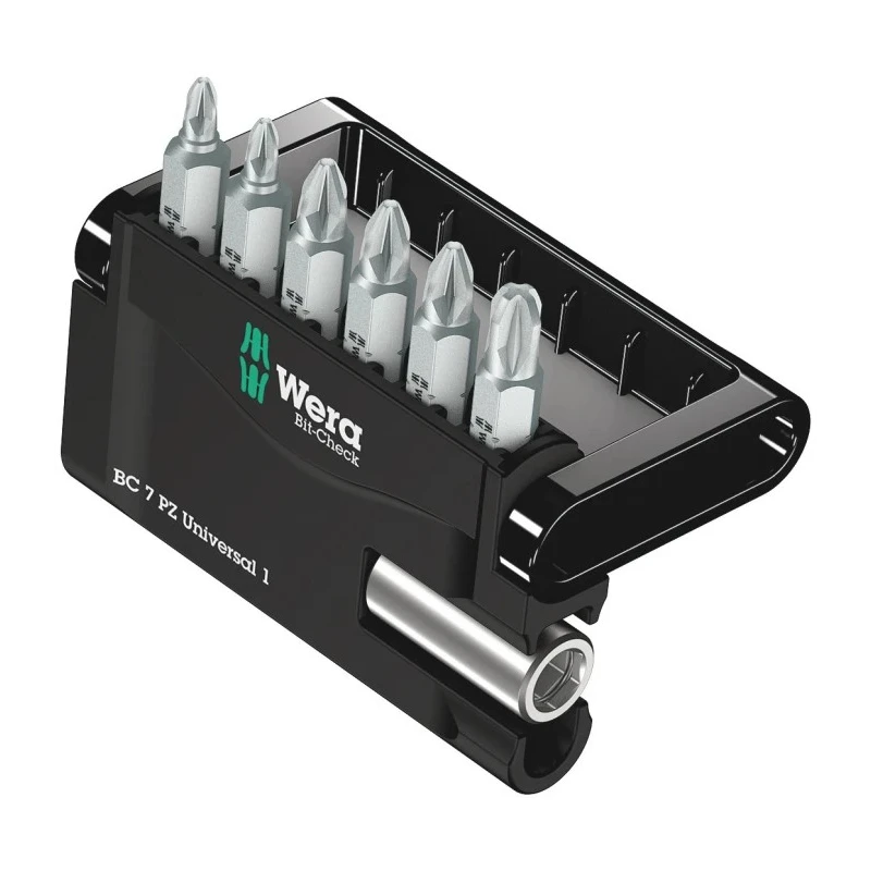 Wera Hex, Hex, Pozidriv Screwdriver Bit Set, 7 Pieces 05056296001