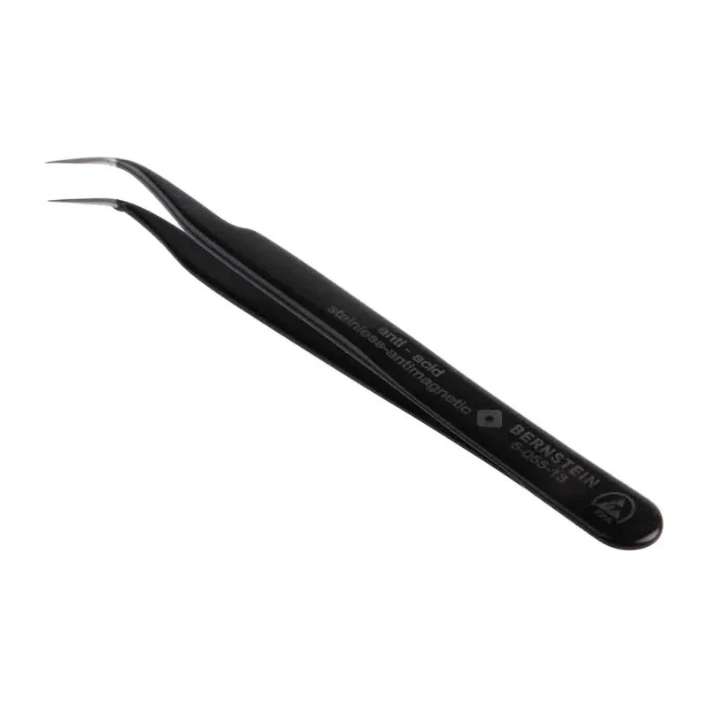 Bernstein 120mm Stainless Steel Sickle ESD Safe Tweezer 5-055-13