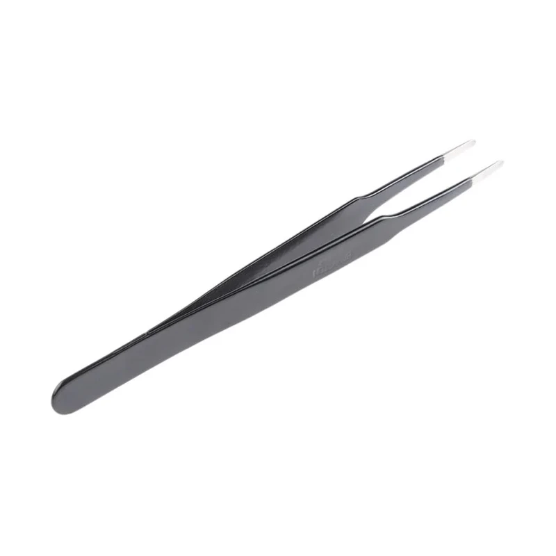 Bernstein 120mm Stainless Steel Flat, Round ESD Safe Tweezer 5-059-13