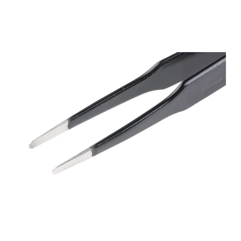 Bernstein 120mm Stainless Steel Flat, Round ESD Safe Tweezer 5-059-13