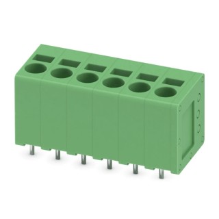 Phoenix Contact SPT 2.5/6-V-5.0 Series PCB Terminal Block, 6-Contact, 5 mm Pitch, 1 Row, 24A Current, Polyamide 1991134