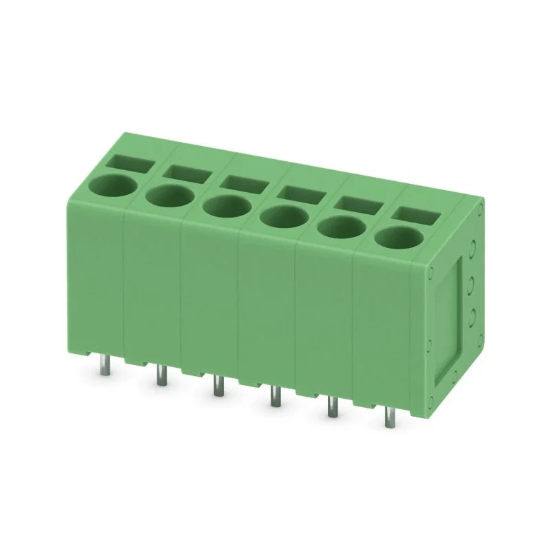 Phoenix Contact SPT 2.5/6-V-5.0 Series PCB Terminal Block, 6-Contact, 5 mm Pitch, 1 Row, 24A Current, Polyamide 1991134