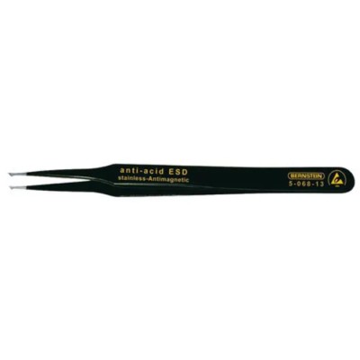 Bernstein 120mm Stainless Steel ESD Safe Tweezer 5-068-13