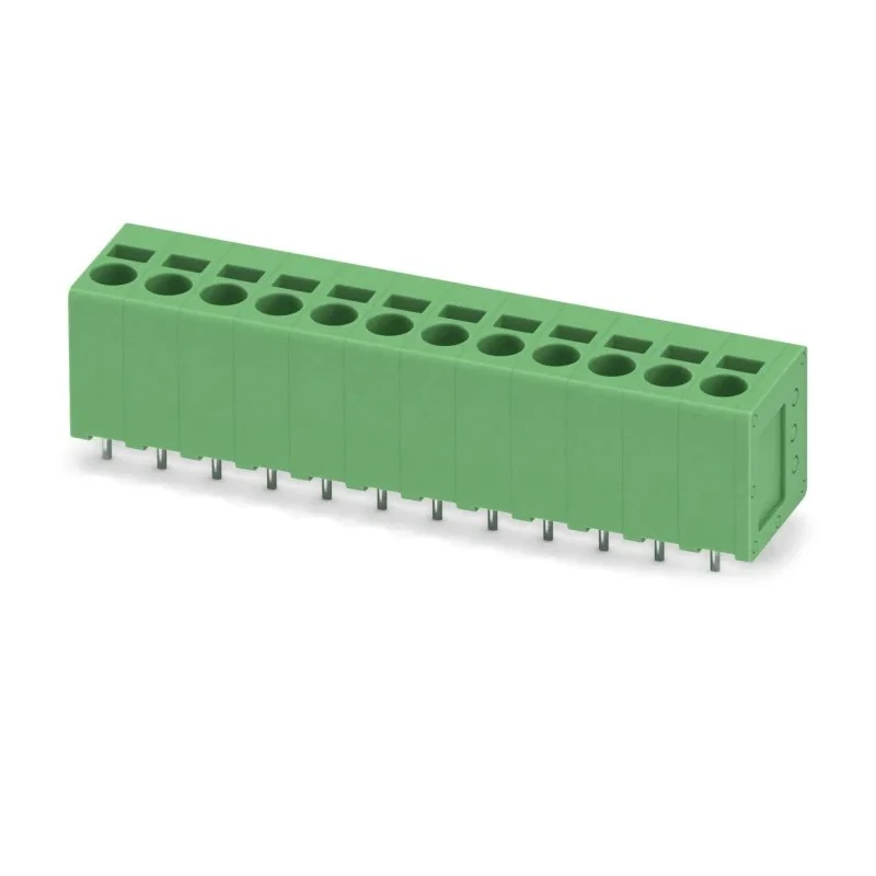 Phoenix Contact PCB Terminal Block SPT 2.5/12-V-5.0 Series Straight Wave Soldering Mount, 12 Contacts, 5 mm Pitch 1991192
