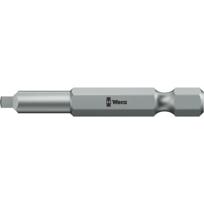 Wera Square Screwdriver Bit 1/4 in Tip SQ2 Tip Hex Drive 50mm Overall 05060148001
