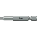 Wera Square Screwdriver Bit, 1/4 in Tip, SQ3 Tip, Hex Drive, 50 mm Overall 05060149001