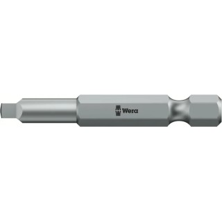 Wera Square Screwdriver Bit, 1/4 in Tip, SQ3 Tip, Hex Drive, 50 mm Overall 05060149001