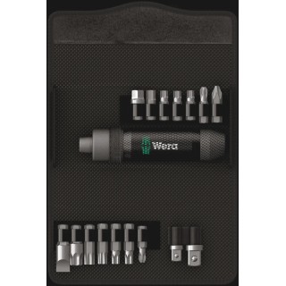 Wera Impact Bit Set 17 Pieces Hex, Phillips, Pozidriv, Slotted, Torx Screwdriver Bit Set 195mm 05072017001