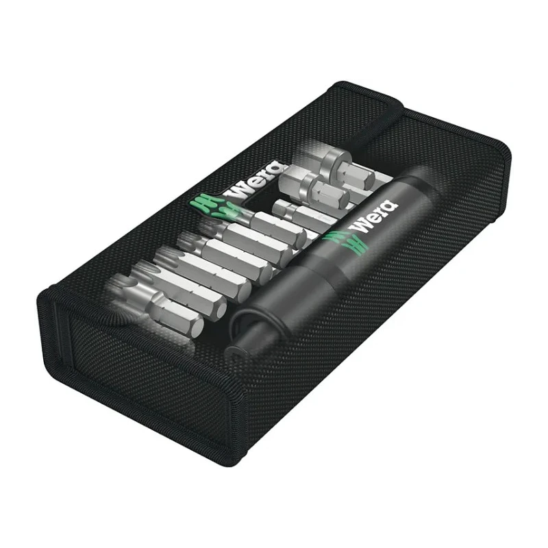 Wera Impact Bit Set 17 Pieces Hex, Phillips, Pozidriv, Slotted, Torx Screwdriver Bit Set 195mm 05072017001