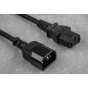 RS PRO IEC C13 to IEC C14 Power Cord 2 m Black Low Smoke Zero Halogen 6A 250V 123-0960
