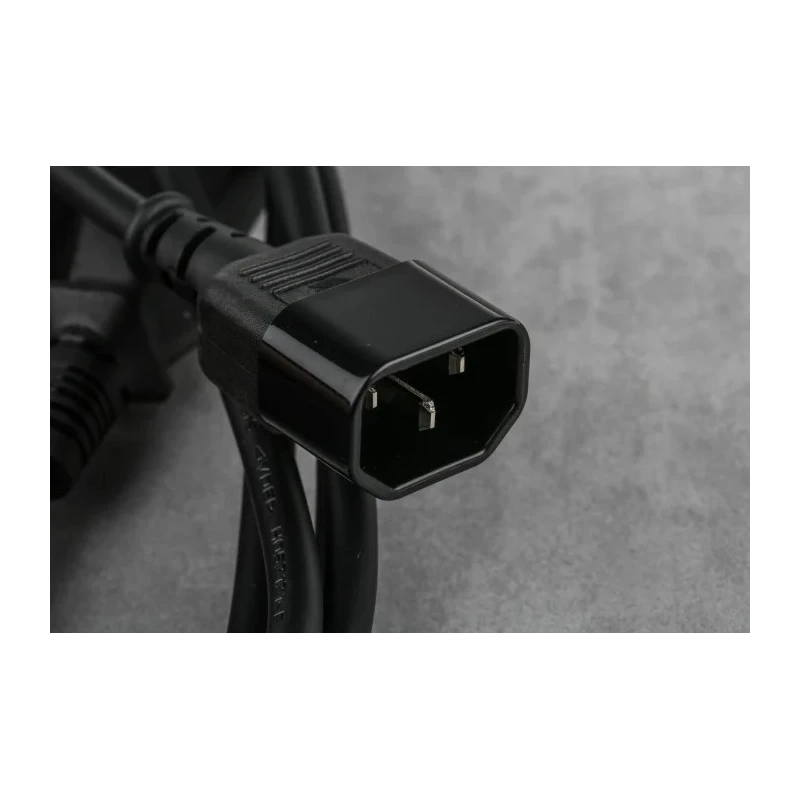 RS PRO IEC C13 to IEC C14 Power Cord 2 m Black Low Smoke Zero Halogen 6A 250V 123-0960