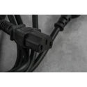 RS PRO IEC C13 to IEC C14 Power Cord 2 m Black Low Smoke Zero Halogen 6A 250V 123-0960