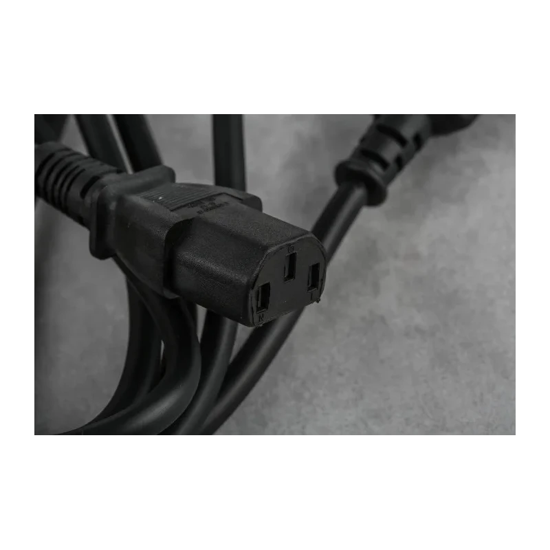 RS PRO IEC C13 to IEC C14 Power Cord 2 m Black Low Smoke Zero Halogen 6A 250V 123-0960