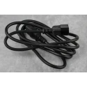 RS PRO IEC C13 to IEC C14 Power Cord 2 m Black Low Smoke Zero Halogen 6A 250V 123-0960