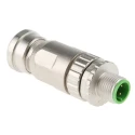 HARTING Circular Connector 4 Contacts Cable Mount M12 Plug Male IP67 250V 7.5A Screw-On 21033891402