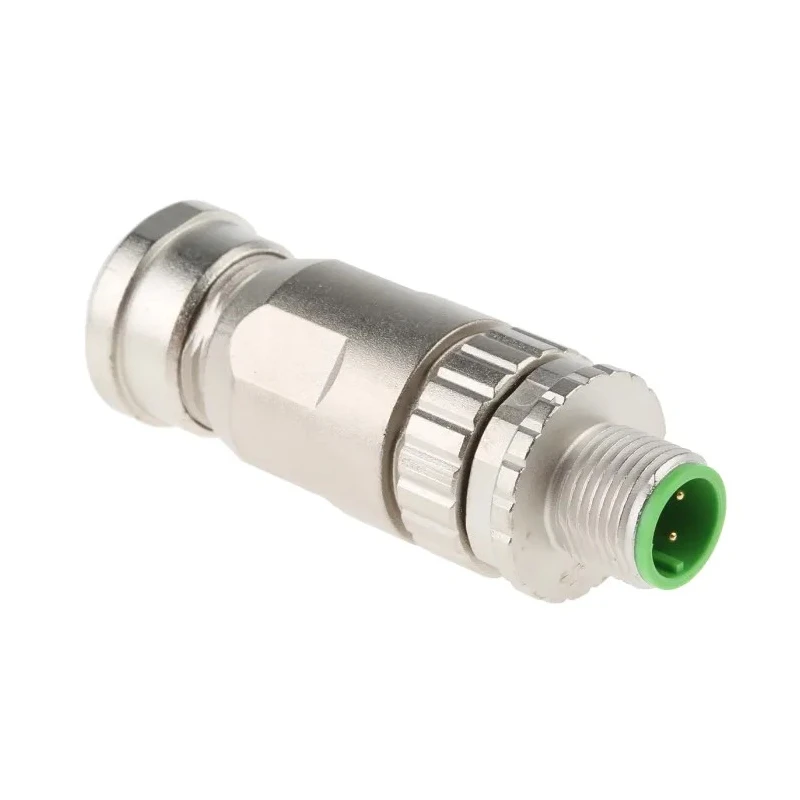 HARTING Circular Connector 4 Contacts Cable Mount M12 Plug Male IP67 250V 7.5A Screw-On 21033891402