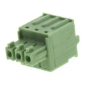 Phoenix Contact Pluggable Terminal Block, 3-Contact, 3.81 mm Pitch, 1 Row, 320 V, 8 A, Nylon Housing, Spring Cage 1851054