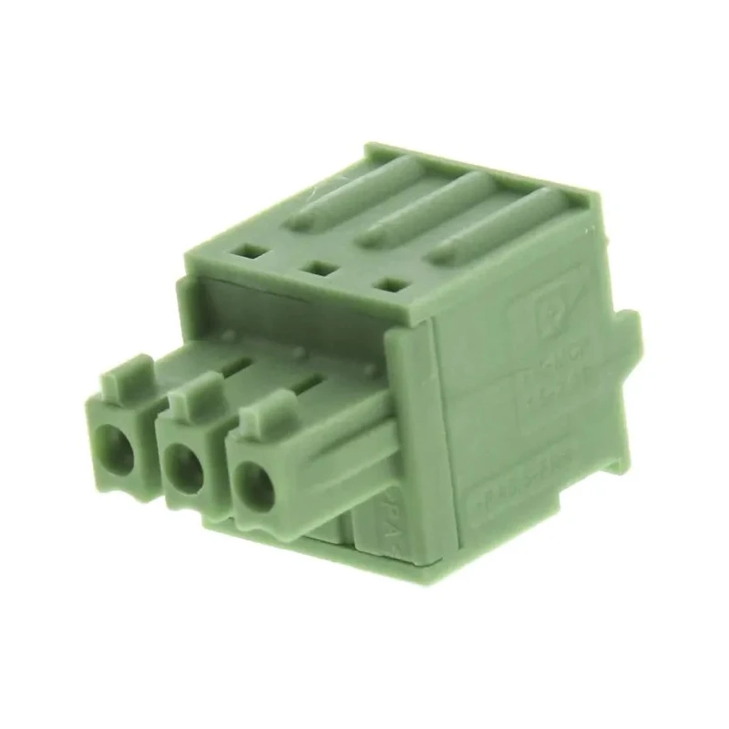 Phoenix Contact Pluggable Terminal Block, 3-Contact, 3.81 mm Pitch, 1 Row, 320 V, 8 A, Nylon Housing, Spring Cage 1851054