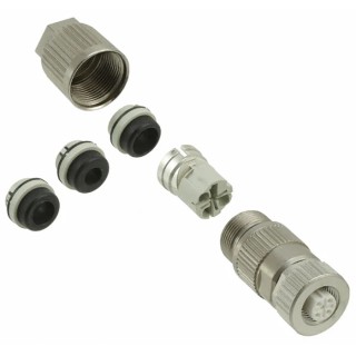 HARTING Circular Connector 2 Contacts Cable M12 Connector Plug Female IP65 IP67 Harax M12 Series 21032412301