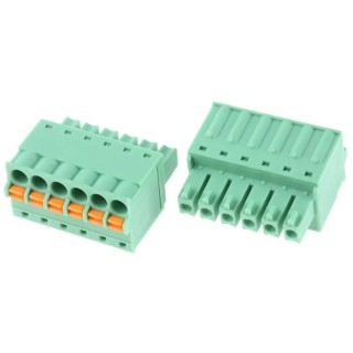 Phoenix Contact FK-MCP 1.5/6-ST-3.81 Series Pluggable Terminal Block 6-Contact 3.81 mm Pitch 1 Row 320V 8A Nylon 1851083