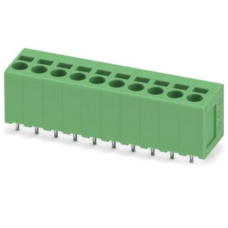 Phoenix Contact SPT 2.5/10-V-5.0 Series Straight Wave Soldering Mount PCB Terminal Block, 10 Contacts, 5 mm Pitch 1991176