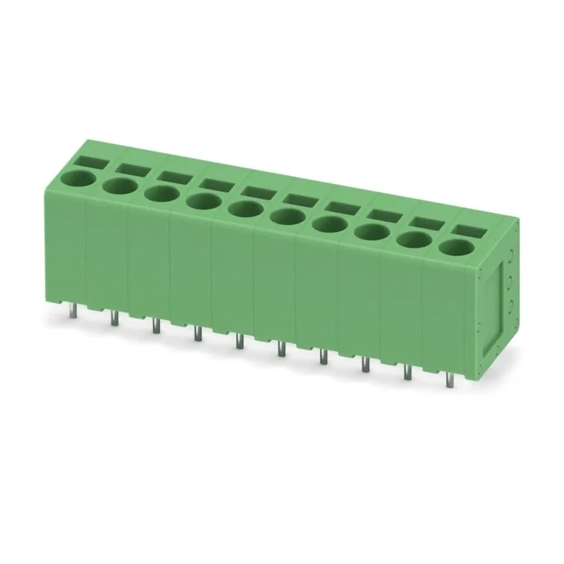 Phoenix Contact SPT 2.5/10-V-5.0 Series Straight Wave Soldering Mount PCB Terminal Block, 10 Contacts, 5 mm Pitch 1991176