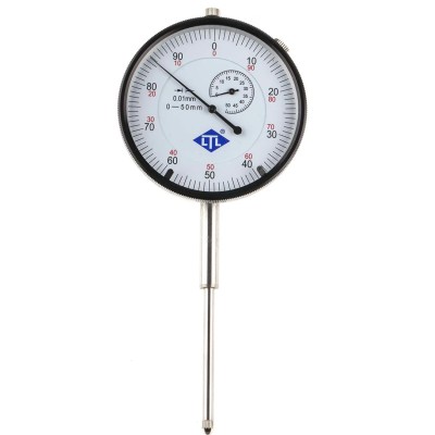 RS Pro Metric Dial Indicator 50 mm Max Measurement, 0.01 mm Resolution, 0.045 FSD mm Accuracy 123-0921