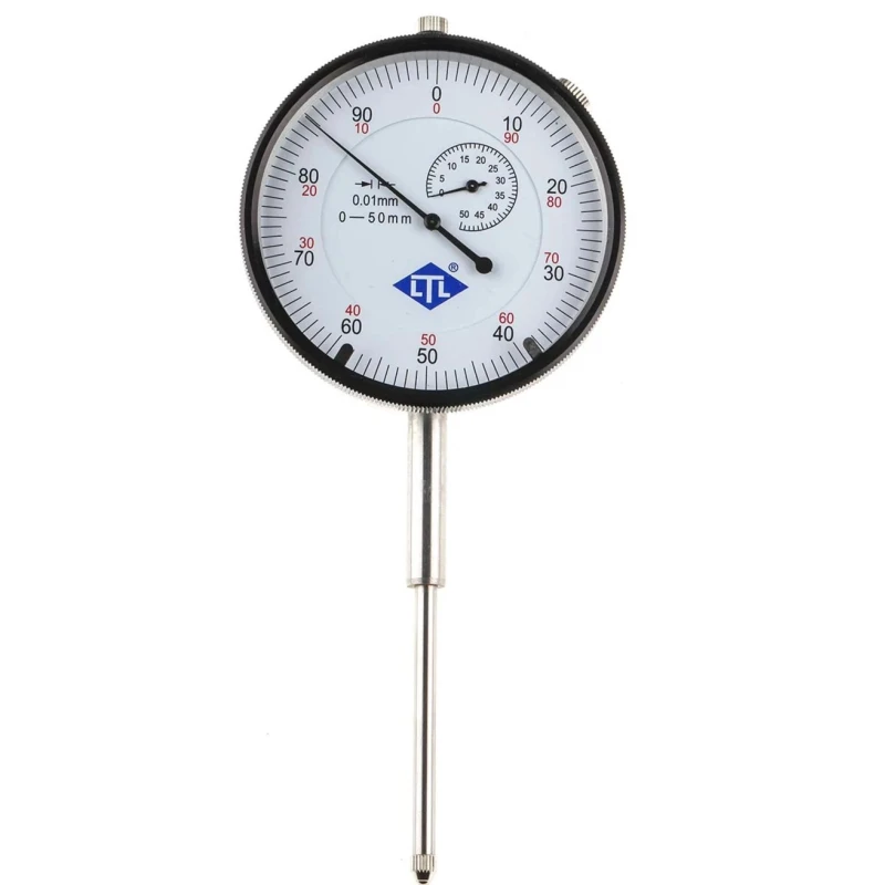 RS Pro Metric Dial Indicator 50 mm Max Measurement, 0.01 mm Resolution, 0.045 FSD mm Accuracy 123-0921