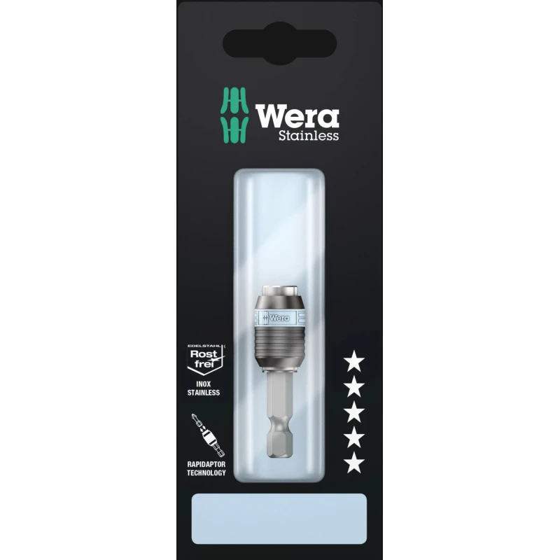 Wera 6.35 mm Hex Bit Holder Stainless Steel Rapidaptor Technology 05056375001