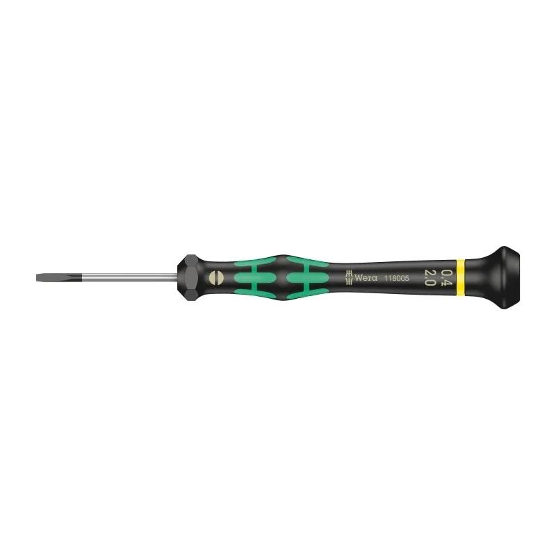 Wera Precision Screwdriver, 40 mm Blade, 137mm Overall 05118005001
