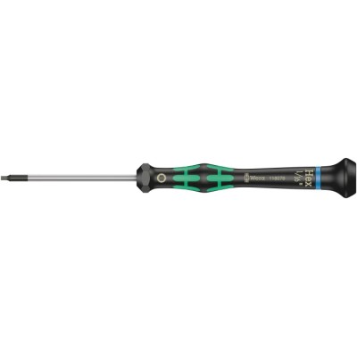 Wera Precision Screwdriver, 1/16 in Tip, 60 mm Blade, 157 mm Overall 05118076001