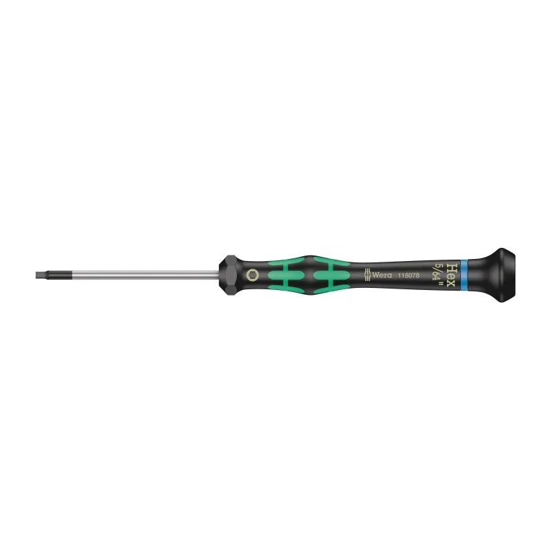 Wera Precision Screwdriver, 5/64 in Tip, 60 mm Blade, 157 mm Overall 05118078001