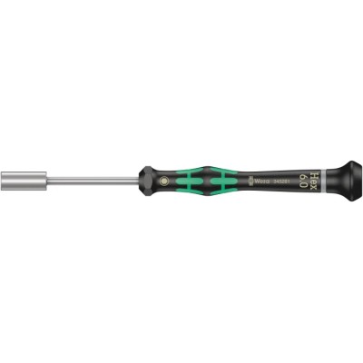 Wera Precision Screwdriver, 6 mm Tip, 60 mm Blade, 157 mm Overall Length 05345281001