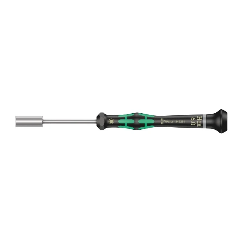 Wera Precision Screwdriver, 6 mm Tip, 60 mm Blade, 157 mm Overall Length 05345281001